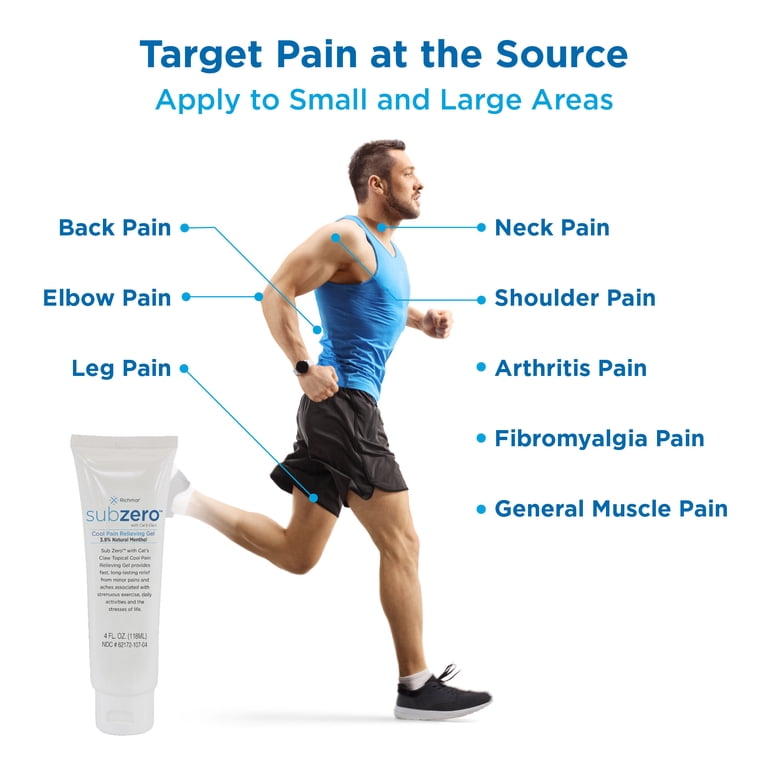 Carex Subzero Cat's Claw Cooling Gel for Muscle Pain Relief