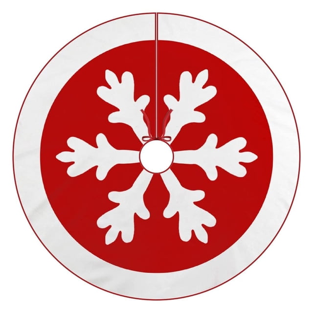 Christmas Tree Skirt 60 in Diameter Holiday Decor with Shimmering Sequins and Exquisite Printing for Tree Base Coverage