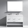 thumbnail image 3 of Gloria 48" Double Bath Vanity in Gray with White Ceramic Top and Integrated Square Sinks with Matching Mirror, 3 of 3