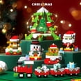 thumbnail image 5 of Christmas Tree Train Santa Claus Model Building Blocks, Elk Elves Snowman Mini Bricks, Xmas Gifts Toys, 5 of 5