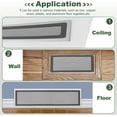 thumbnail image 5 of ZOUSSIQI 5 Pcs Magnetic Floor Vent Covers, Floor Register Cover PVC Mesh Air Vent Screen Filters, Great for Home Floor, Wall, Ceiling, Catch Debris Hair Dust (Black, 11-Inch x 7-Inch) CA919-88530, 5 of 5