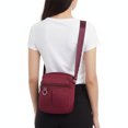 thumbnail image 5 of Waterproof Oxford Crossbody Bag for Women, Multi-Pocket Nylon Shoulder Purse with Adjustable Strap, Lightweight Anti-Theft Travel Messenger Bag(Deep Purple), 5 of 5