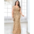 thumbnail image 3 of AURA Plus Size Evening Dress Slim Fit Fishtail Long Formal Banquet Gown Spandex Embroidery 0XL 4XL, 3 of 7