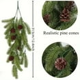 thumbnail image 3 of Chamoist Garland Christmas Decorations,Outdoor Christmas Tree Garland,Christmas Flower Garland,Garland Christmas with Lights,Faux Greenerys Christmas Big Dog Tail with Pinecone Home Soft Decoration, 3 of 6
