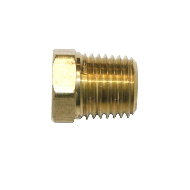 Fpp41b Brass Hex Plug 1 4 Inch Npt Male Threads 1 4 Inch Npt Male Machined Provides Seal Tight Threads By Interstate Pneumatics Walmart Com