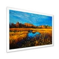 thumbnail image 2 of Designart 'A Light Blue Sky Over Orange Meadows' Traditional Framed Art Print, 2 of 4