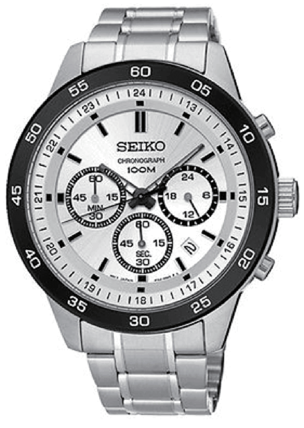 seiko silver dial watch