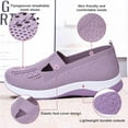 thumbnail image 4 of Orthowalkway Womens Shoes, Women's Woven Orthopedic Breathable Soft Shoes Arch Support Slip-On Sneakers, Indoor Outdoor Casual Walking Anti-Skid Sports Shoes, 4 of 7