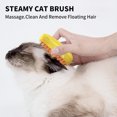 thumbnail image 3 of HYEASTR Cat Brush for Shedding, Detangling, Grooming, Self-cleaning, Massage Comb for Dogs and Cats - Yellow, 3 of 8