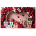 thumbnail image 3 of Red Roses Flower Vase Backdrop Photo Booth Background Romantic Hanging Hearts Wedding Photography Banner Valentines Celebrations Decor Event, 3 of 4