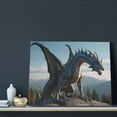thumbnail image 3 of Logiee Wild Blue Cool Dragon Print Canvas Wall Art ,Art Poster,Canvas Decorative Picture,Decor Wall Pictures for Living Room Bedroom Bathroom,Ready to Hang, 3 of 6