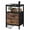 Black & Antique Wood, variant on EDX bedside table, featuring a built-in socket with USB/Type-C interface and adjustable drawers (two drawers). Suitable for bedroom space-saving design. Black
