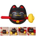 thumbnail image 3 of KAKOWELY 1 juego de pez de madera con forma de gato de dibujos animados, juguete musical de percusión para oficina, antiestrés, para golpear peces de madera., 3 of 5