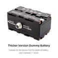 thumbnail image 2 of Dummy Type-C To Double-Sided NP-F550/570/770/970 Dummy Battery Power Adapter With 5-12V Type-C Output Flexible Spring Cable For Field Monitor LED Light Wireless Video Transmission, 2 of 6