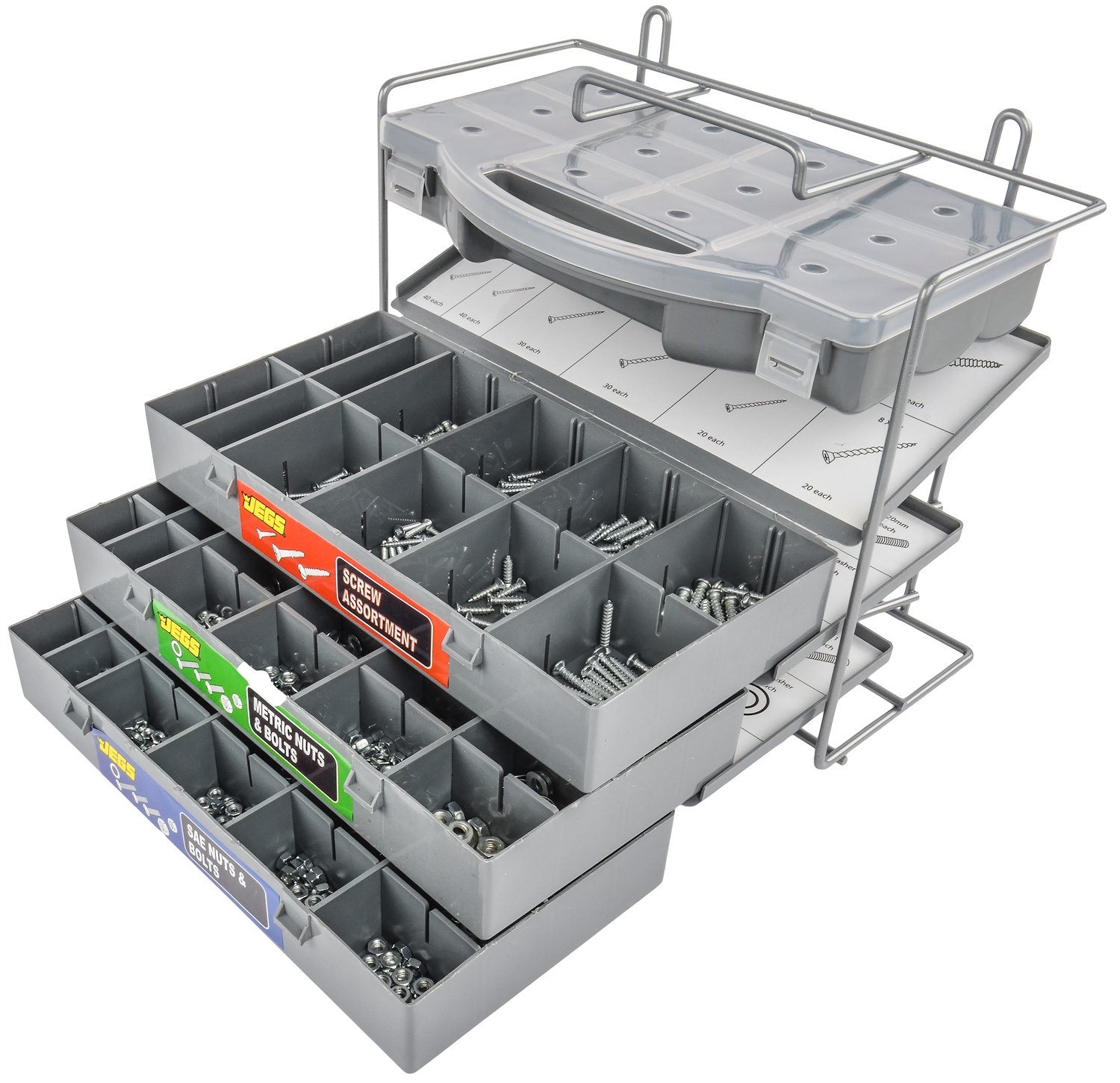 JEGS 84200 Nut, Bolt, Washer & Screw Assortment