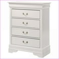 thumbnail image 5 of Chests & Wardrobes | 4 Drawer Traditional Louis Phillipe Chest | White | Particle Board, 5 of 9
