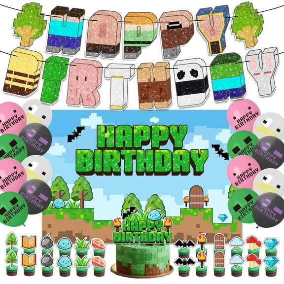 Birthday Decorations,Party Supplies Include Banner,Balloons,Backdrop,Cupcake Toppers,Cake Toppers