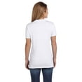 thumbnail image 2 of The Hanes Ladies 45 oz, 100% Ringspun Cotton nano-T V-Neck T-Shirt - WHITE - S, 2 of 2