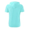 thumbnail image 3 of INSPIRE CHIC Men's Hoodies Solid Color Zip up Short Sleeve Jacket, 3 of 7