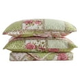 thumbnail image 2 of JML Quilt Set, King, Pink Green Flower, 3 Piece, 2 of 4