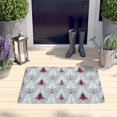 thumbnail image 2 of Light Blue Christmas Tree Pattern Flannel Non Slip Door Rugs,Washable Door Mats Indoor,Decorative Door Mats,Dirt-Resistant and Absorbent Doormat for Entrance,Bedroom,Kitchen,Bathroom,23.5"x16", 2 of 5