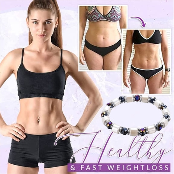 Ladies Magnetic Black Gallstone Beaded Anklet with Elastic String, Hematite Healing Properties for Wellness, Adjustable for Ankle or Wrist Wear, Fashion Accessory for Beach or Casual Occasions