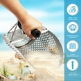 thumbnail image 4 of Sand Scoop 304 Stainless Steel Beach Metal Detector Scoop with Detachable Handle Sturdy Digging Sifting Shovel Beach Treasure Hunting Scoop for Beach Treasure Finding  (Silver ), 4 of 10