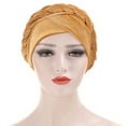 thumbnail image 3 of Awdenio Beanies Hats Women India Hat Velvet Braid Muslim Ruffle Chemo Hat Beanie Wrap Cap, 3 of 5