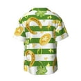 thumbnail image 4 of Goofa Watercolor St Patrick Day Printed Men's Casual Short-sleeved Shirt,Lightweight Breathable Button-down,Summer Casual men's top,Versatile Fashion shirt-4X-Large, 4 of 7