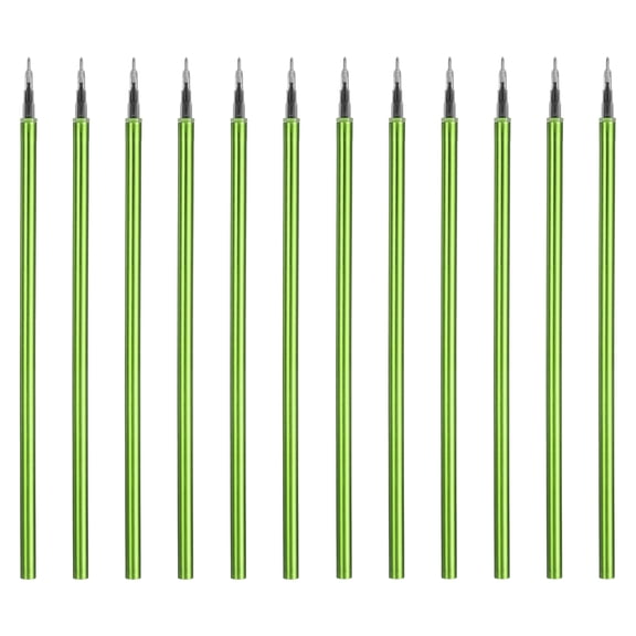 Uxcell 12Pack 0.5mm Gel Pen Refills for Coloring, Medium Point Gel Ink Pens Refills for Coloring Book Drawing Art Supplies Scrapbook Journaling, Grass Green