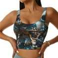 thumbnail image 2 of Lsque Cute Skeletons Figurines Printed Women'S Sports Bra, Compression, Moisture Wicking, High-Impact Sports Bra For Women,Supportive sports bra-Small, 2 of 9