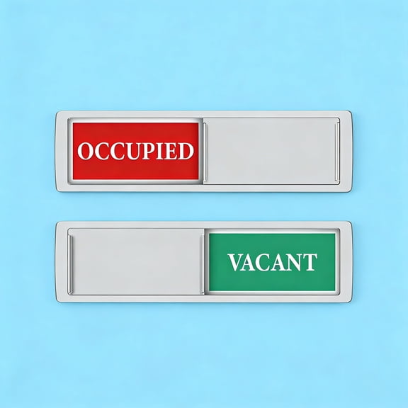 CCOCC 2026 New Bathroom Toilet Signs Occupied/Vacant Door Signs Vacant Or in Use Slider for Restrooms, Public Bathrooms, Office Spaces, Hotels, Home Use, Business Establishments.
