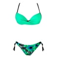 thumbnail image 4 of Traje de baño dividido de bikini sin espalda estampado con aro cómodo para mujer con almohadilla en el pecho OAVQHLG3B Store lin121212, 4 of 4