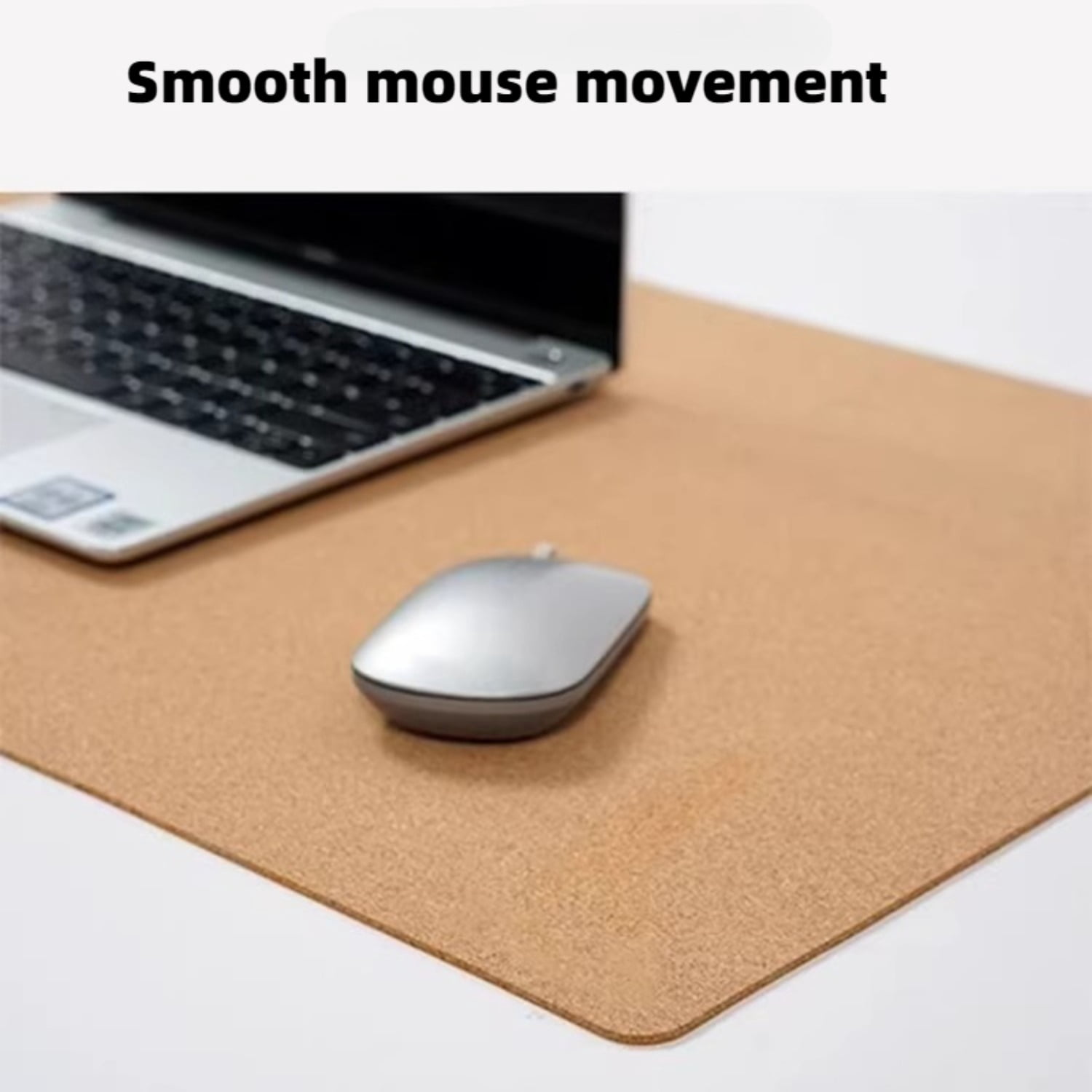 Natural Cork Desk Mat, Oversized Mouse Pad & Keyboard Pad, Eco-Friendly Writing Surface for Office Desk, Large Non-Slip Desk Pad