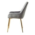 thumbnail image 5 of MOJAY Velvet Dining Chairs with Golden Legs, Set of 2, Grey, 5 of 9