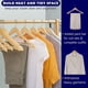 thumbnail image 5 of Paquete de 30 perchas de madera maciza, acabado blanco liso con barra de pantalón antideslizante, perchas de ropa con gancho dorado y muescas para chamarra, pantalón, camisa, 5 of 7