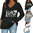 thumbnail image 5 of 1692 They Missed One Shirt Vintage Long Sleeve Sweatshirt Halloween Witch Casual Tee Pullover Tops, 5 of 5