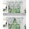 thumbnail image 5 of Waterfall Valances for Windows, Christmas Tree Kitchen Sheer Valance Curtains, White Xmas Snowflake Watercolor Rod Pocket Elegant Swag Valances for Living Room Bedroom, 47.2"x38.5", 2 Panel, 5 of 8