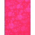 thumbnail image 3 of Brocade Roses Satin, 60" Wide, Sells by the Yard from Sal Tex Fabrics, Neon Pink, 3 of 3