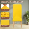 thumbnail image 3 of Funda de silla de comedor de 4 piezas, funda de silla parson de 45-55 cm, amarilla, 3 of 7