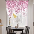 thumbnail image 3 of Pink Eucalyptus Leaves Tie Up Curtains for Windows, Adjustable Balloon Window Shades, Spring Botanical Leaf Branches Kitchen Window Treatments Adjustable Roll Up Curtain for Basement/Nursery 52"x45", 3 of 8