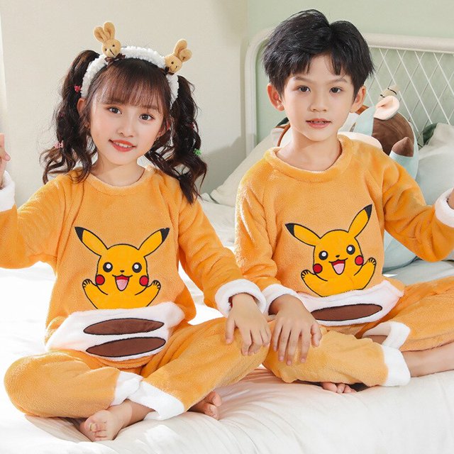 Spiderman Marvels Conjunto de pijamas para niños Otoño e invierno Franela Cálida engrosada Traje de servicio a domicilio para niñas Niños Pijamas para bebés8 altura 95-105 cm Gao Jinjia LED