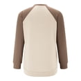 thumbnail image 5 of Basic Sweatshirts for Women 2025 Long Sleeve Crewneck Color Block Sweatshirt Pullover Tops Fall Winter Outfits, 5 of 6