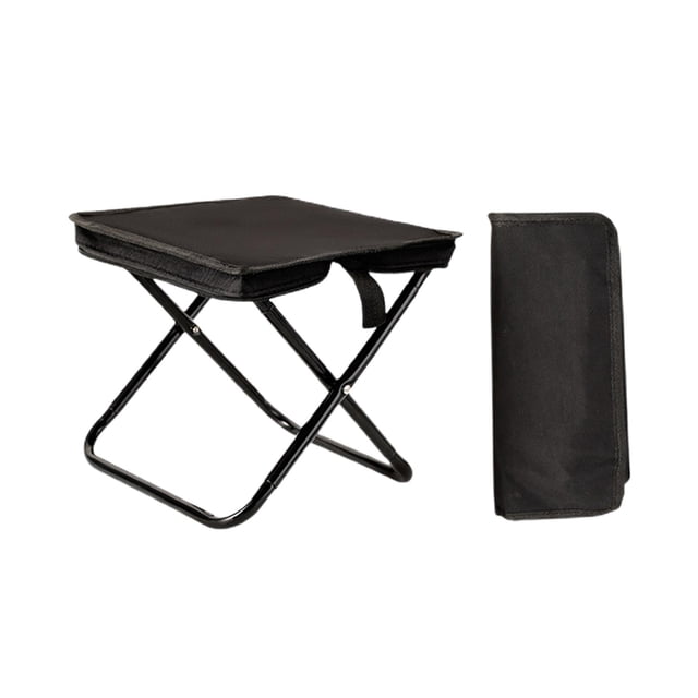 Taburete de Camping Strade Fareast Plegable Portátil Negro Grande