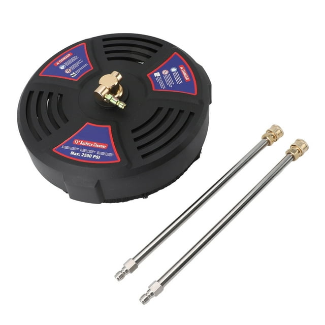 Power Washer Surface Cleaner, 13 Inch Pressure Washer Surface Cleaner 2500 PSI Efficient with 2 Extension Wand for Sidewalks