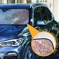 thumbnail image 3 of GZHJMY Rose Gold Car Windshield Sun Shade Foldable Sun Shield Shade for Blocks UV Rays Protector-Keeps Your Vehicle Cool for Most Sedans SUV Truck,55"x27.6", 3 of 7