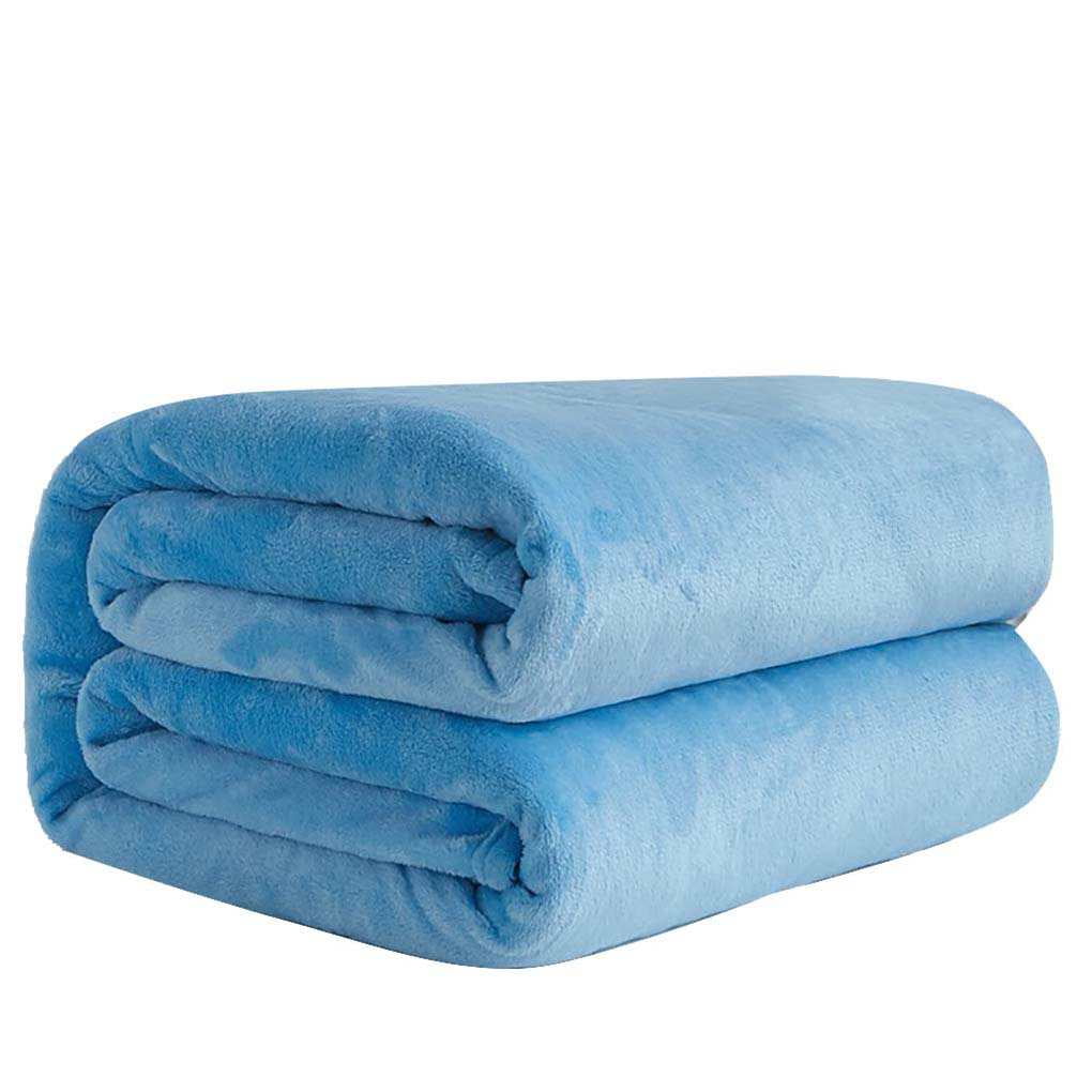 Color : Blue, Size : 150×200cm Blanket Thicken Cotton Napping Office Double Air Conditioning Quilt