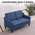 thumbnail image 5 of VINGLI 53" Small Loveseat for Small Space,Mid-century Modern Love Seat for Living Room,Bedroom,Apartment,Studio,Navy Blue, 5 of 8