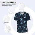 thumbnail image 3 of Uemuo Beautiful Butterflies Print Mens Polo Shirts Baseball T-shirt Performance Short Sleeve Golf Shirt Moisture Wicking Athletic Casual Collared T-Shirt-Large, 3 of 7