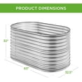 thumbnail image 7 of PetFurnishn 63in Oval Metal Raised Garden Bed, Customizable Outdoor Deep Root Backyard Planter, Stackable Design for Gardening, Vegetables, Flowers, Herbs w/ 275 Gallon Capacity - Silver, 7 of 7